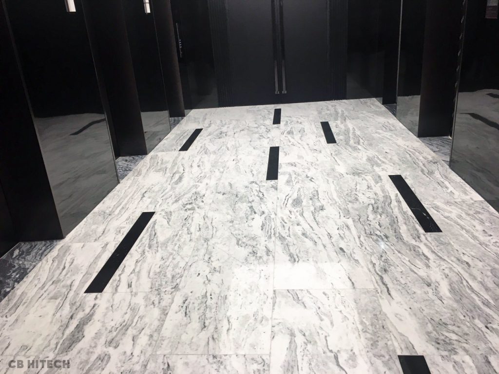 Đá marble trắng Ý được CB Hitech thi công tại dự án Trụ sở tập đoàn Huyndai Thành Công.
